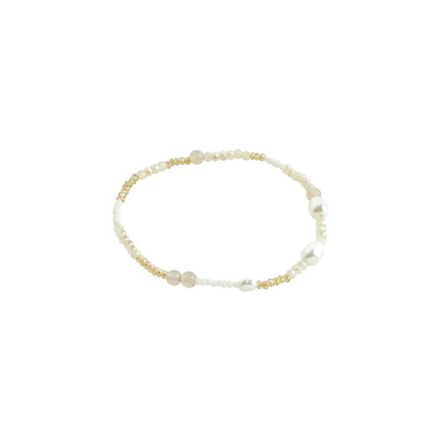 Bracelet de perle travaillé blanc INDIANA - Pilgrim
