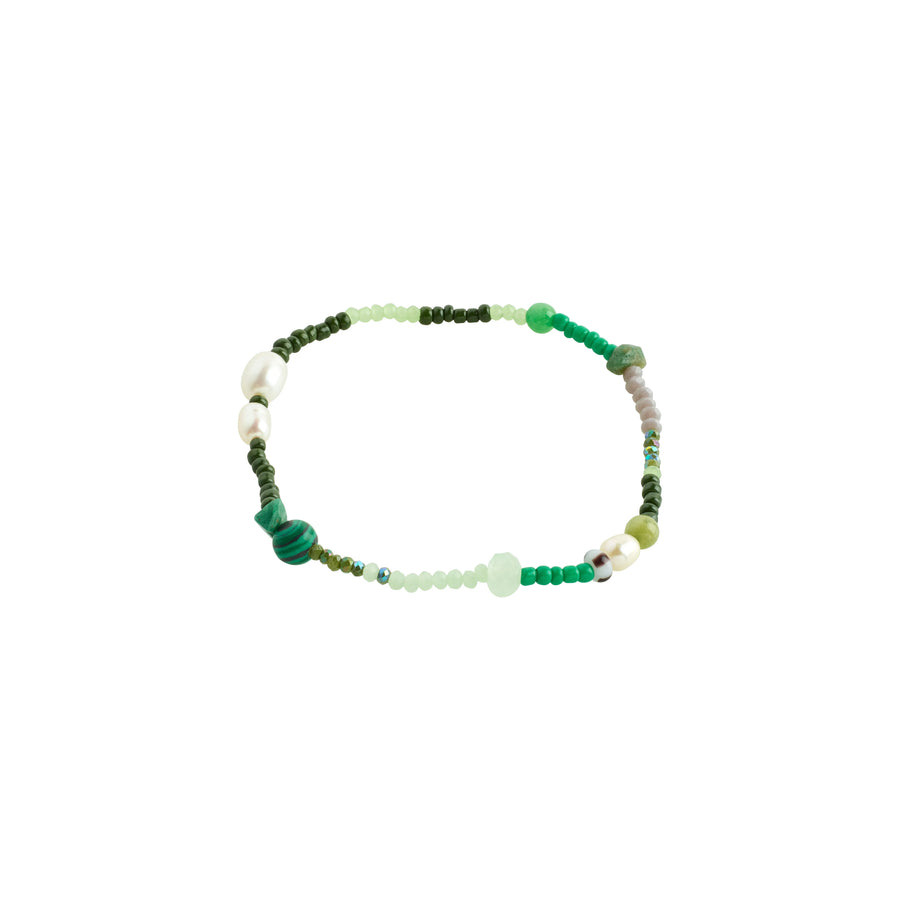 Bracelet de perle travaillé vert INDIANA - Pilgrim