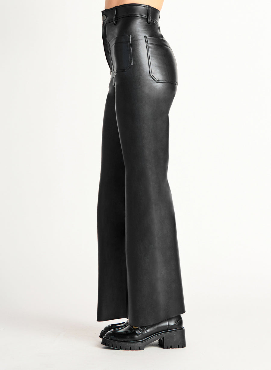 Pantalon en faux cuir noir - Dex